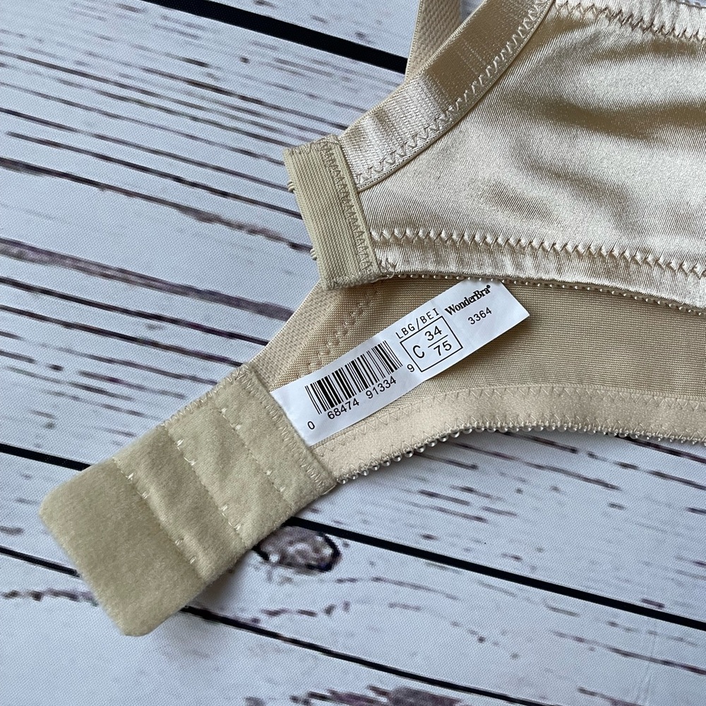 RARE Wonderbra Minimizer 3364 Butterfly Detail Bra Light Beige 34C NWT- Lot of 3 - Picture 11 of 13
